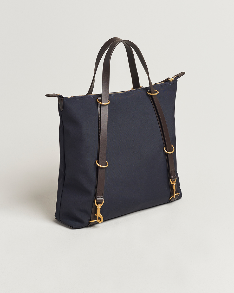 Herre | Tote bags | Mismo | M/S Nylon Day Pack Navy/Dark Brown