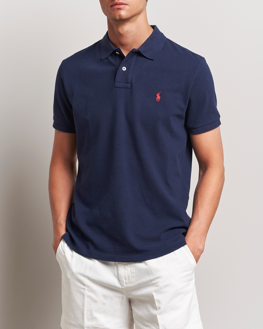 Herre | Tøj | Polo Ralph Lauren | Custom Slim Fit Polo Newport Navy