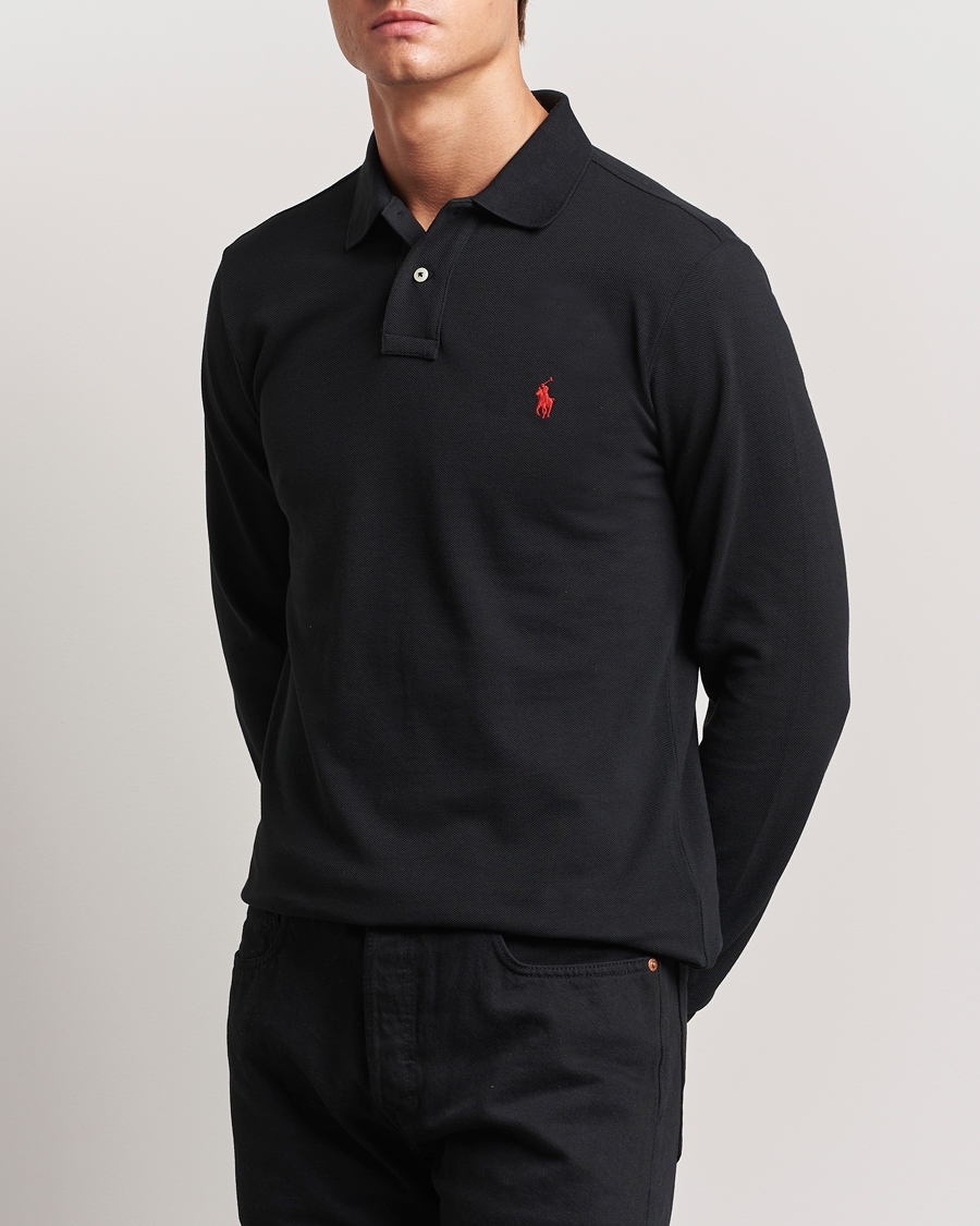 Herre | Polotrøjer | Polo Ralph Lauren | Custom Slim Fit Long Sleeve Polo Polo Black