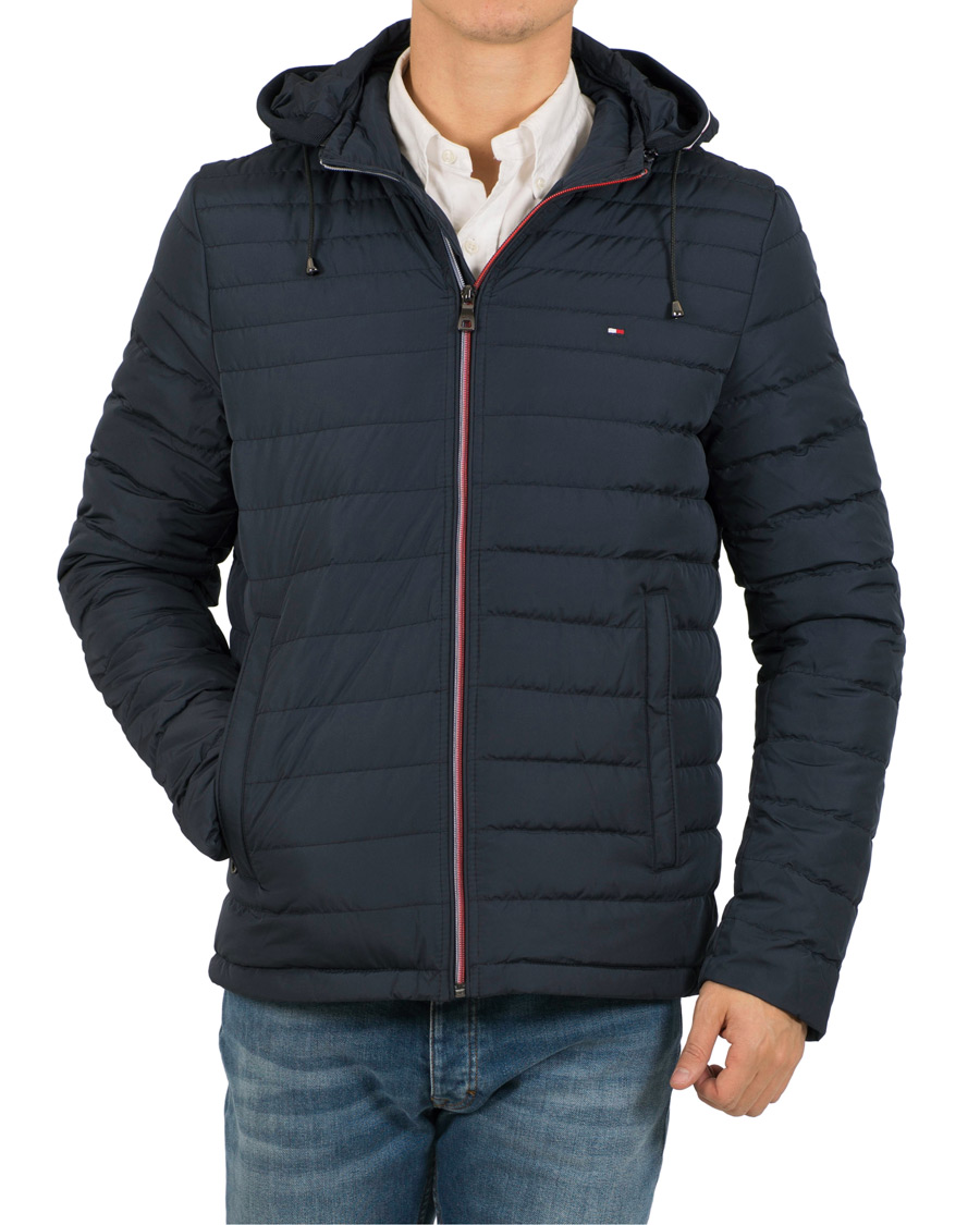 Tommy Hilfiger Lathan Hooded Down Jacket Sky Captain CareOfCarl.dk