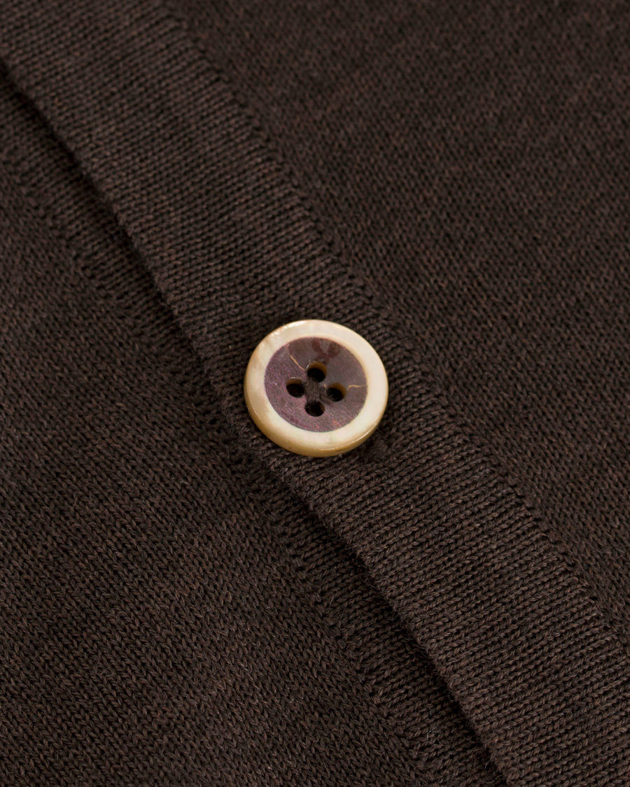 Herre | Trøjer | Stenströms | Merino Zegna Knitted Cardigan Brown