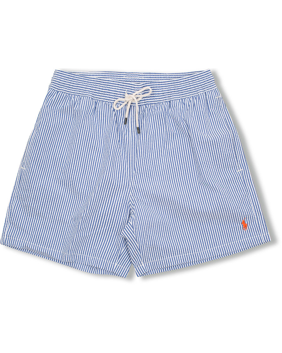Herre | Badebukser | Polo Ralph Lauren | Stretch Seersucker Swimshorts Cruise Royal/White