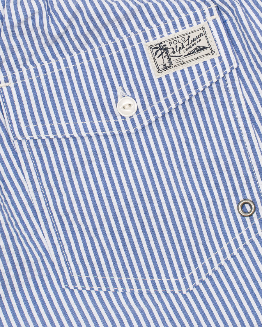 Herre | Badebukser | Polo Ralph Lauren | Stretch Seersucker Swimshorts Cruise Royal/White