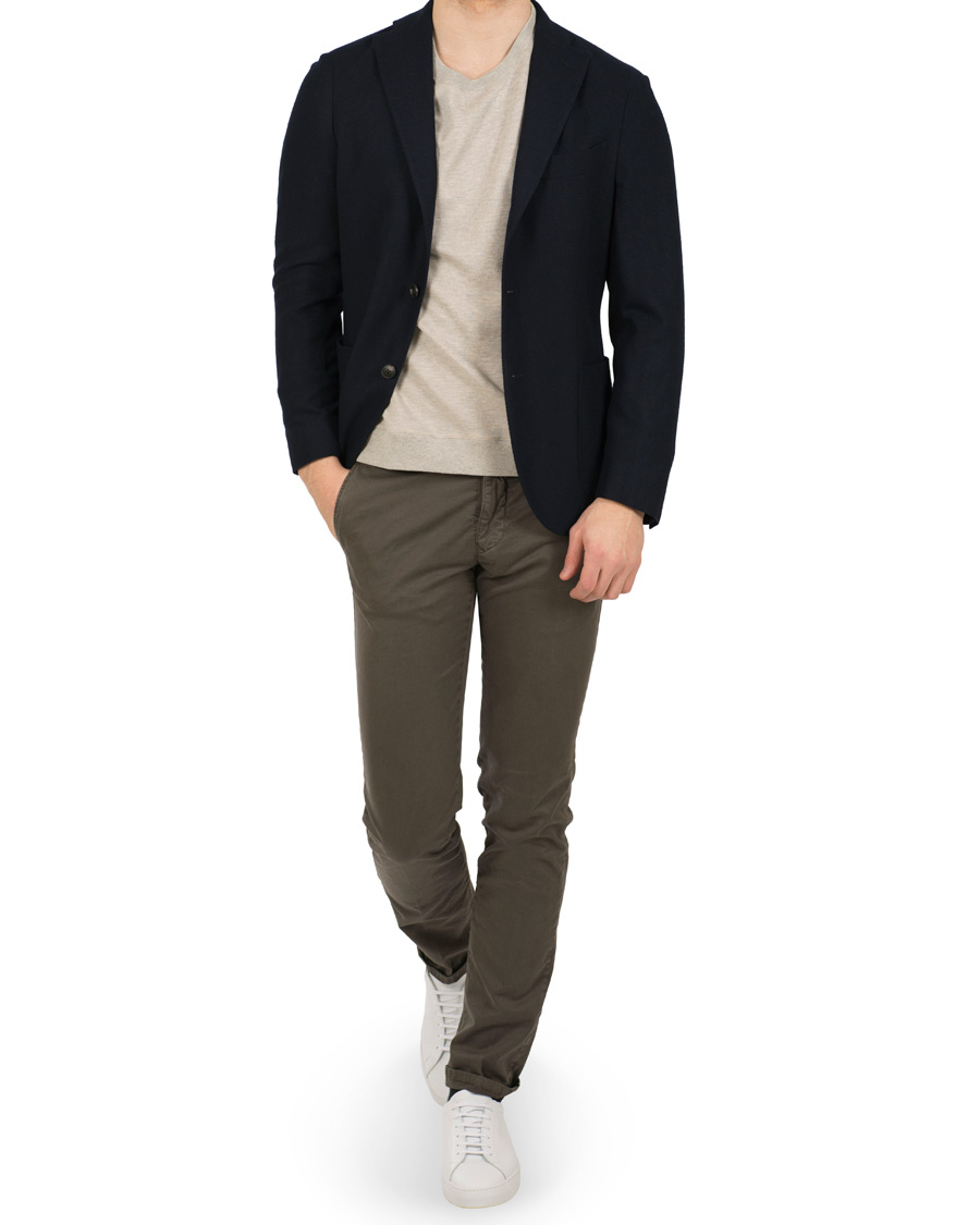 Herre | Bukser | Incotex | Slim Fit Stretch Slacks Brown