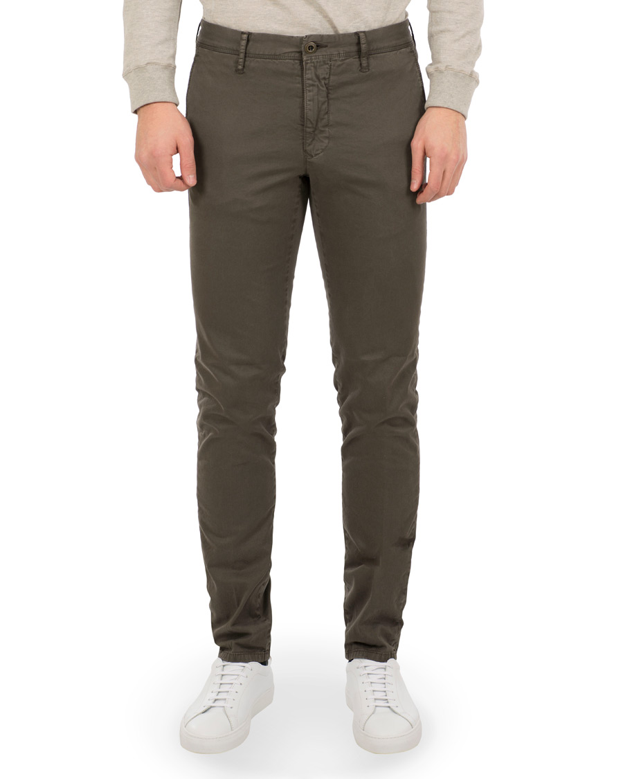 Herre | Bukser | Incotex | Slim Fit Stretch Slacks Brown
