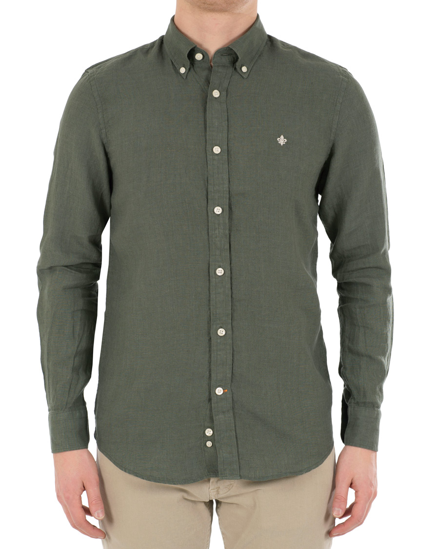 Morris douglas sale linen shirt olive