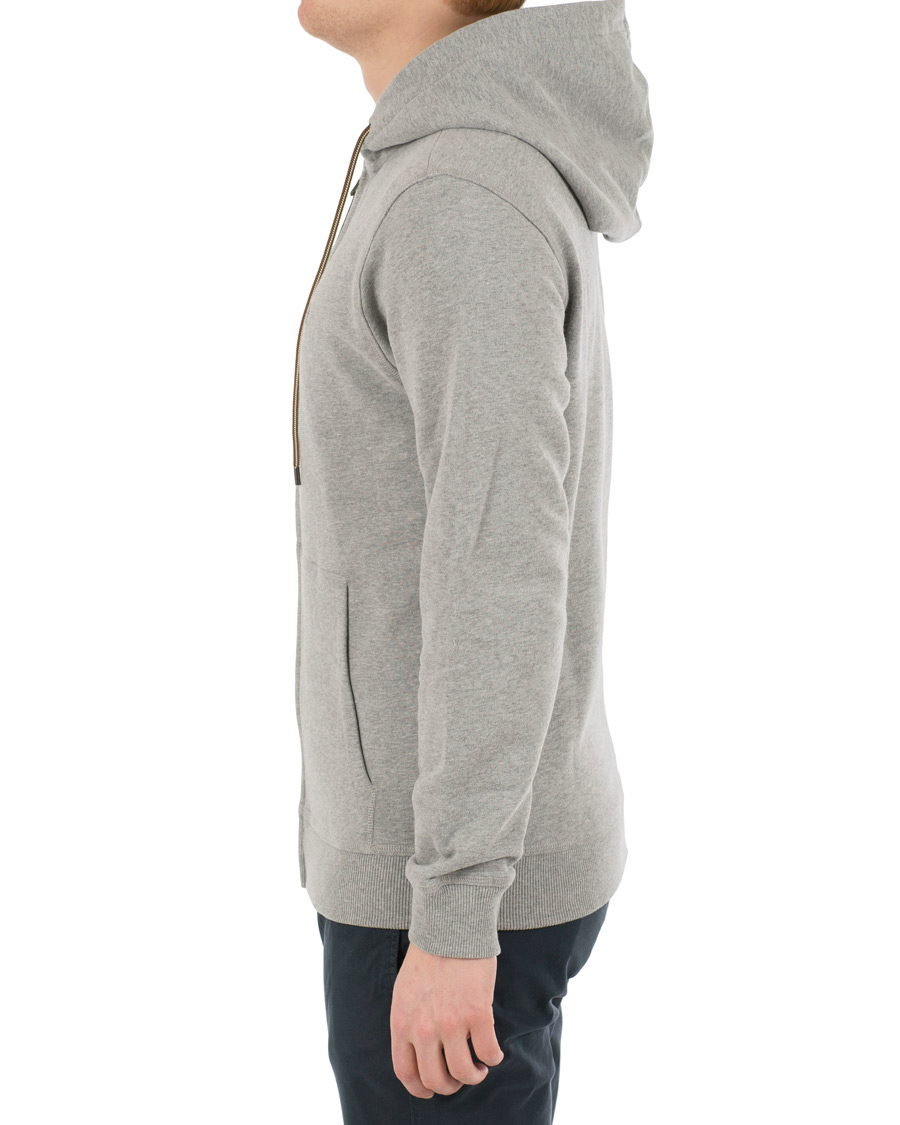 Aquascutum Arlo Full Zip Hoodie Grey Melange hos CareOfCarl.dk