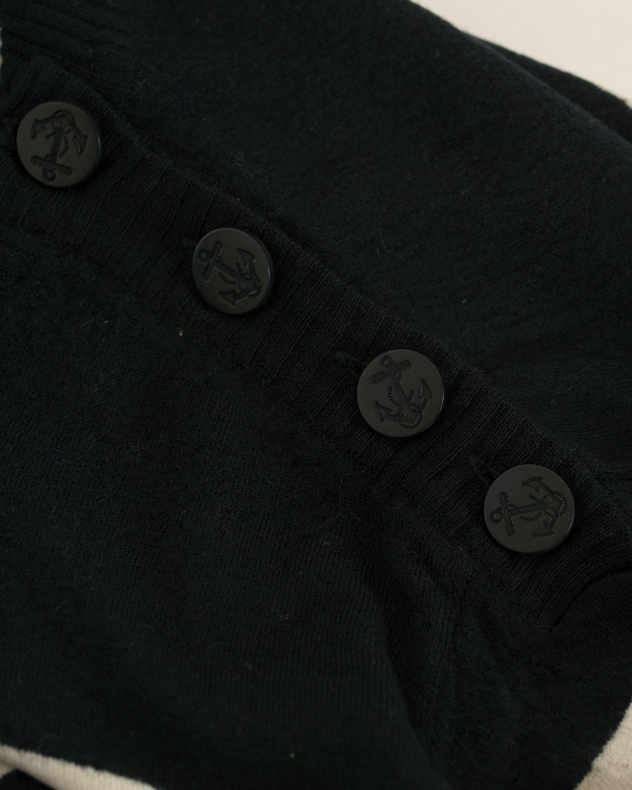 Herre | Trøjer | A.P.C. | Skye Button Stripe Knit Dark Navy/White