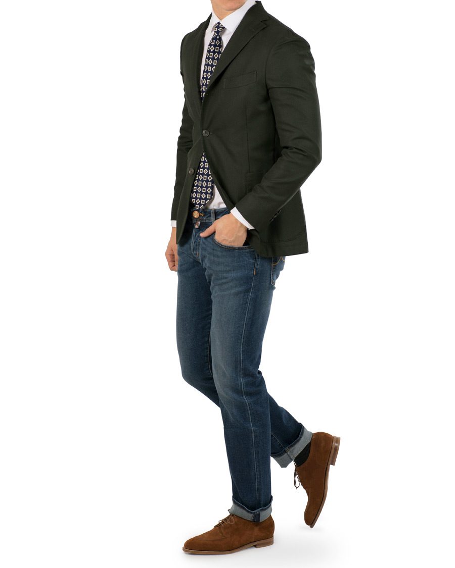 Herre | Edward Green Dover Unlined Split Toe Derby Polo Suede | Edward Green | Dover Unlined Split Toe Derby Polo Suede