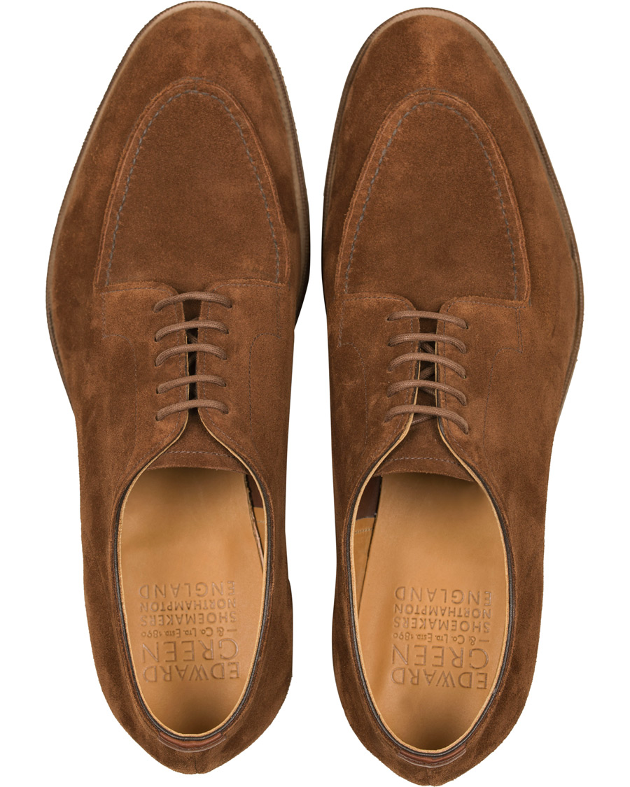 Herre | Edward Green Dover Unlined Split Toe Derby Polo Suede | Edward Green | Dover Unlined Split Toe Derby Polo Suede