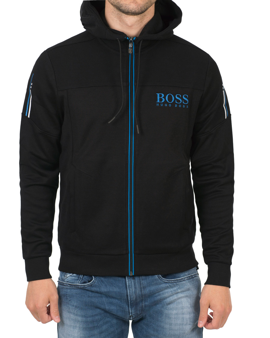 Boss athleisure saggy sales full zip hoodie black