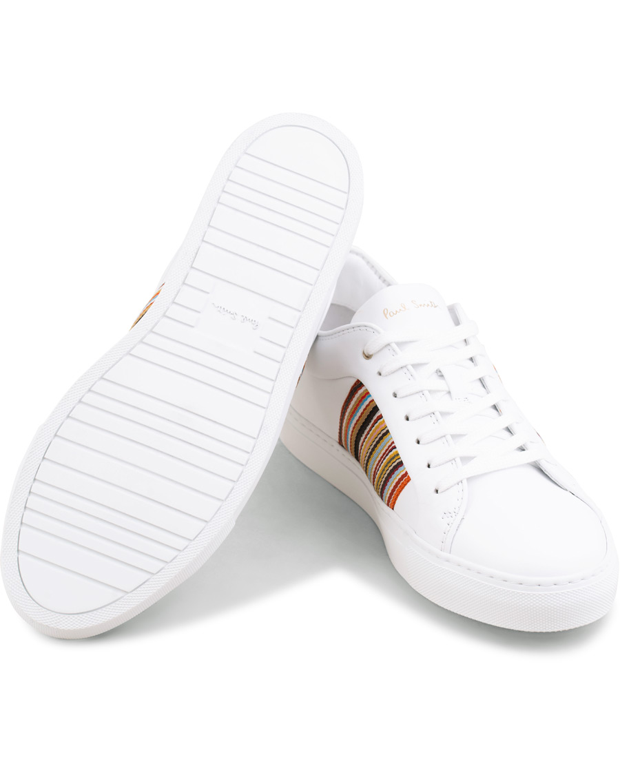 Paul Smith Ivo Leather Stripe Sneaker White CareOfCarl