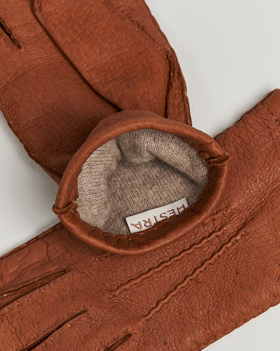 Herre | Hestra Peccary Handsewn Cashmere Glove Cork 9,5 | Hestra | Peccary Handsewn Cashmere Glove Cork 9,5
