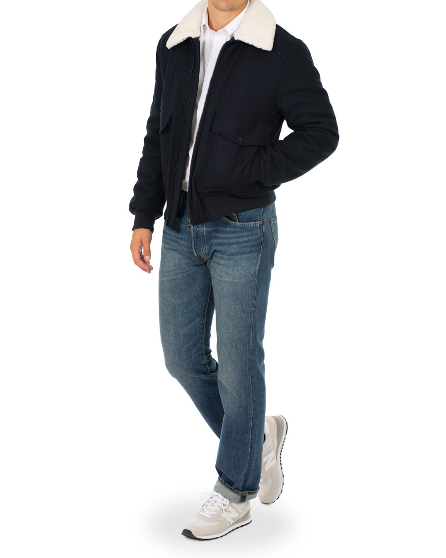 Tommy hilfiger melton wool on sale bomber