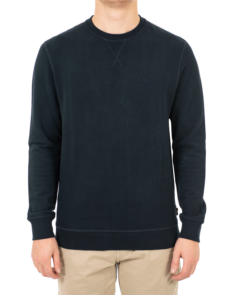 Aquascutum Oliver Crew Neck Sweatshirt Navy hos CareOfCarl