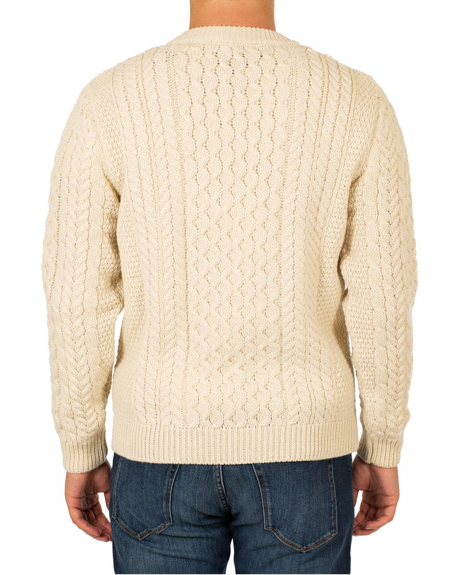 Herre | Trøjer | Sunspel | Fisherman Sweater Archive White