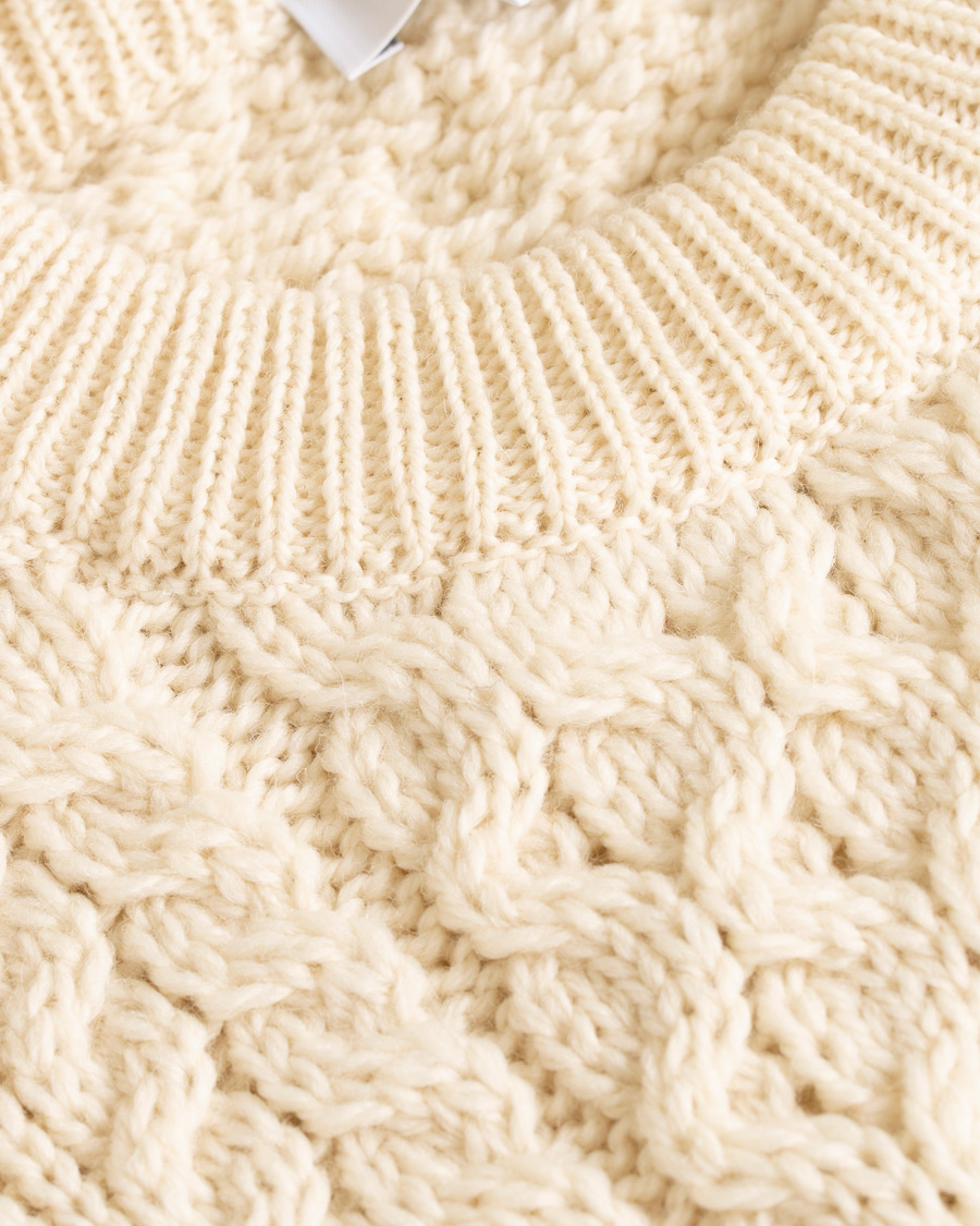 Herre | Trøjer | Sunspel | Fisherman Sweater Archive White