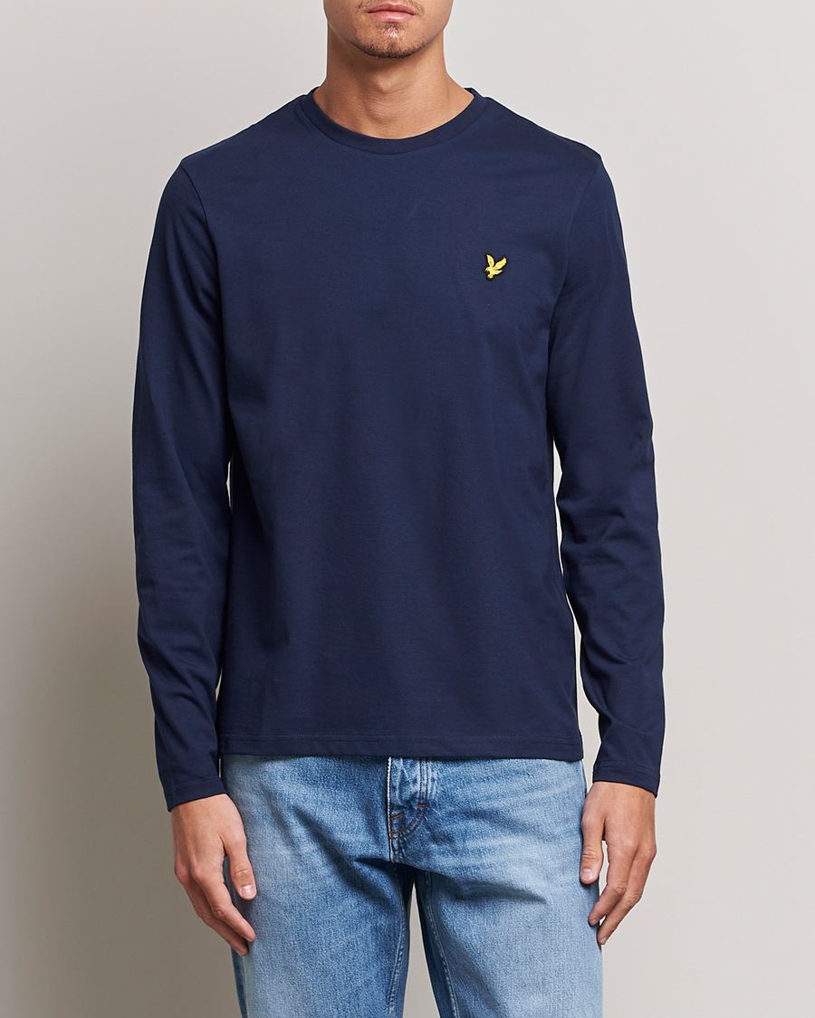 Herre |  | Lyle & Scott | Long Sleeve Crew Neck T-Shirt Navy