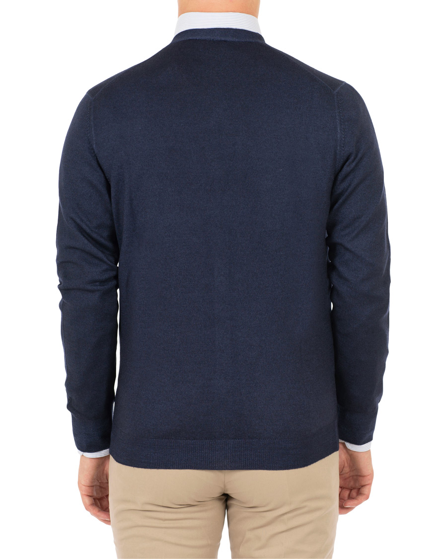 Herre | Trøjer | Gran Sasso | Vintage Merino Fashion Fit Cardigan Navy
