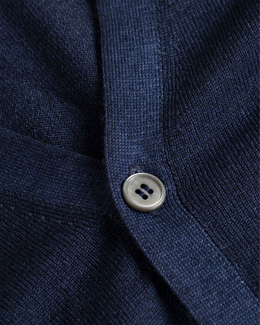 Herre | Trøjer | Gran Sasso | Vintage Merino Fashion Fit Cardigan Navy