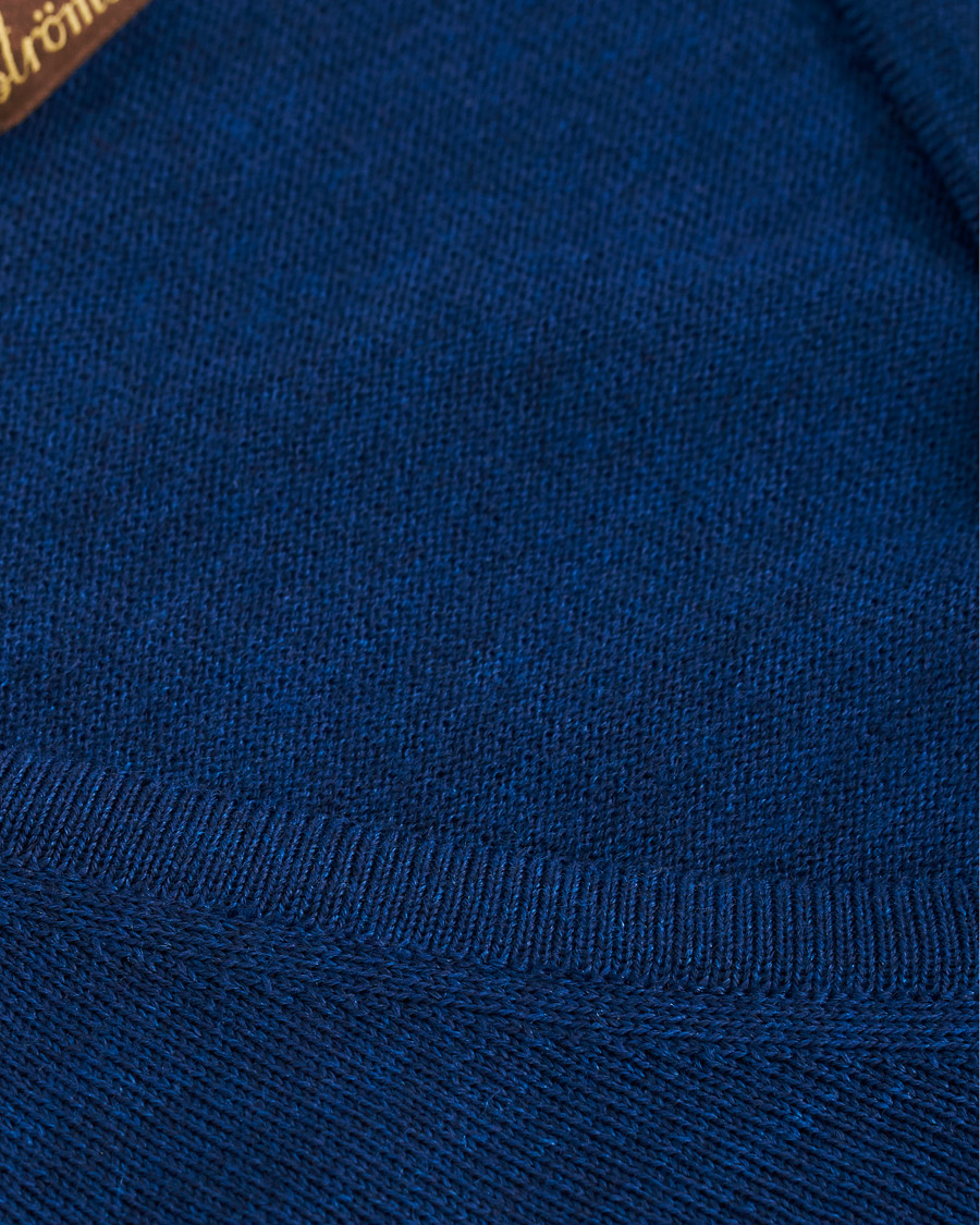 Herre | Trøjer | Stenströms | Merino V- Neck Pullover Denim Blue