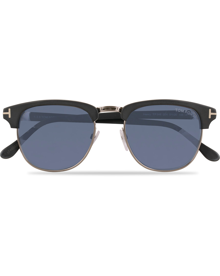 Herre | Solbriller | Tom Ford | Henry FT0248 Sunglasses Matte Black/Blue