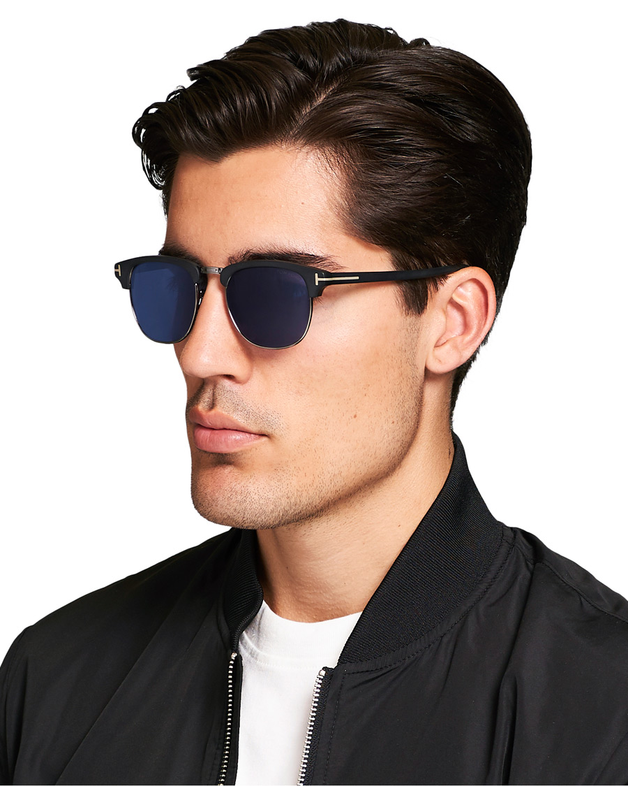 Herre | Solbriller | Tom Ford | Henry FT0248 Sunglasses Matte Black/Blue
