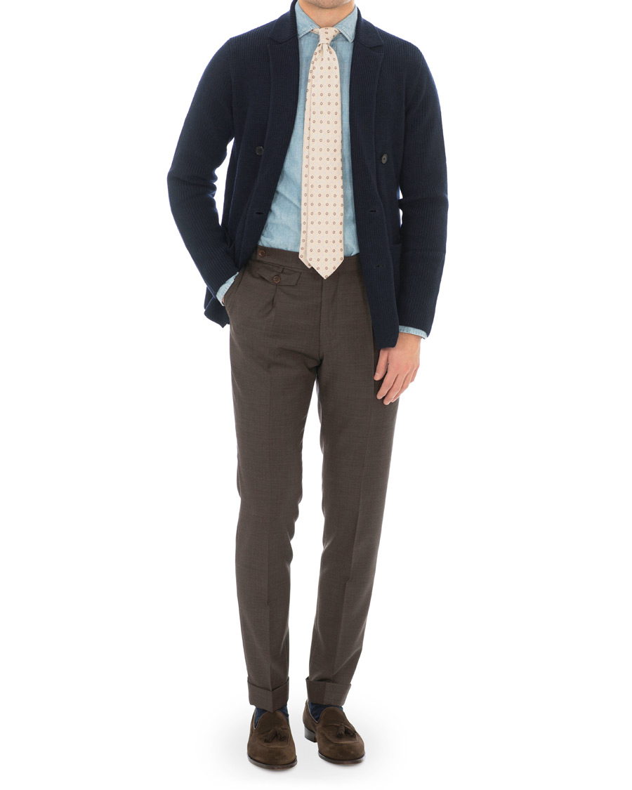 Herre | Bukser | Morris Heritage | Jason Structured Trousers Brown