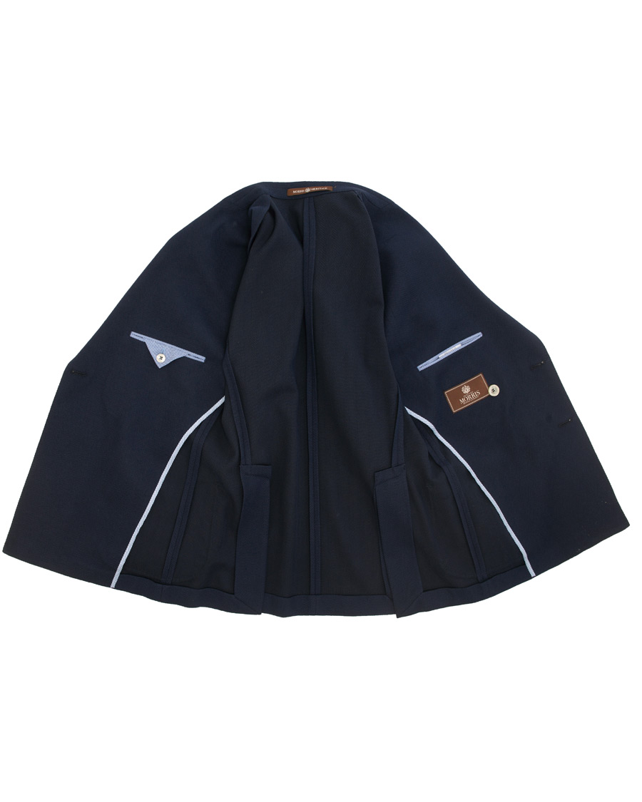 Herre | Blazere & jakker | Morris Heritage | Grant Fishbone Double Breasted Blazer Navy