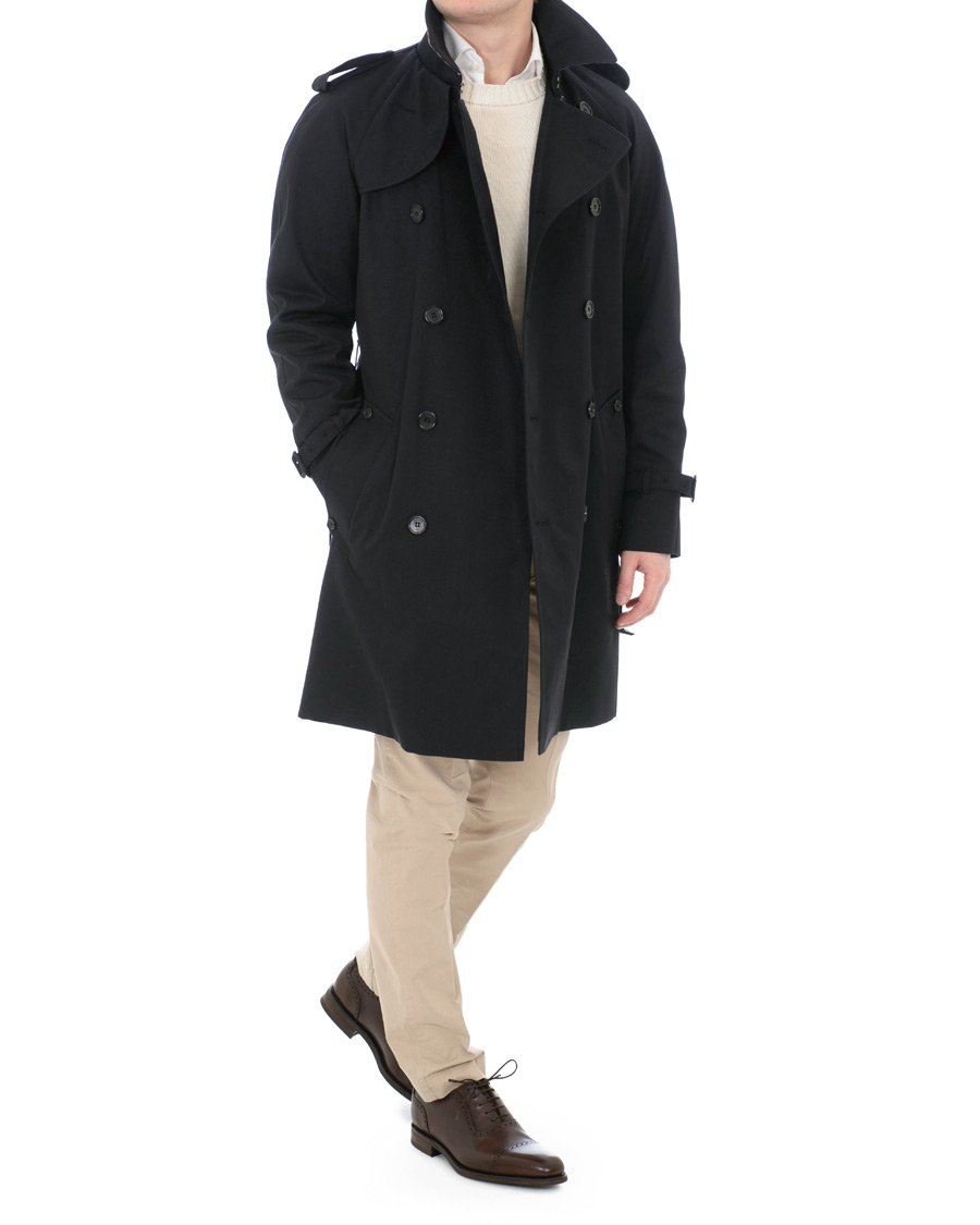 Aquascutum Corby Double Breasted Trenchcoat Navy CareOfCarl.dk