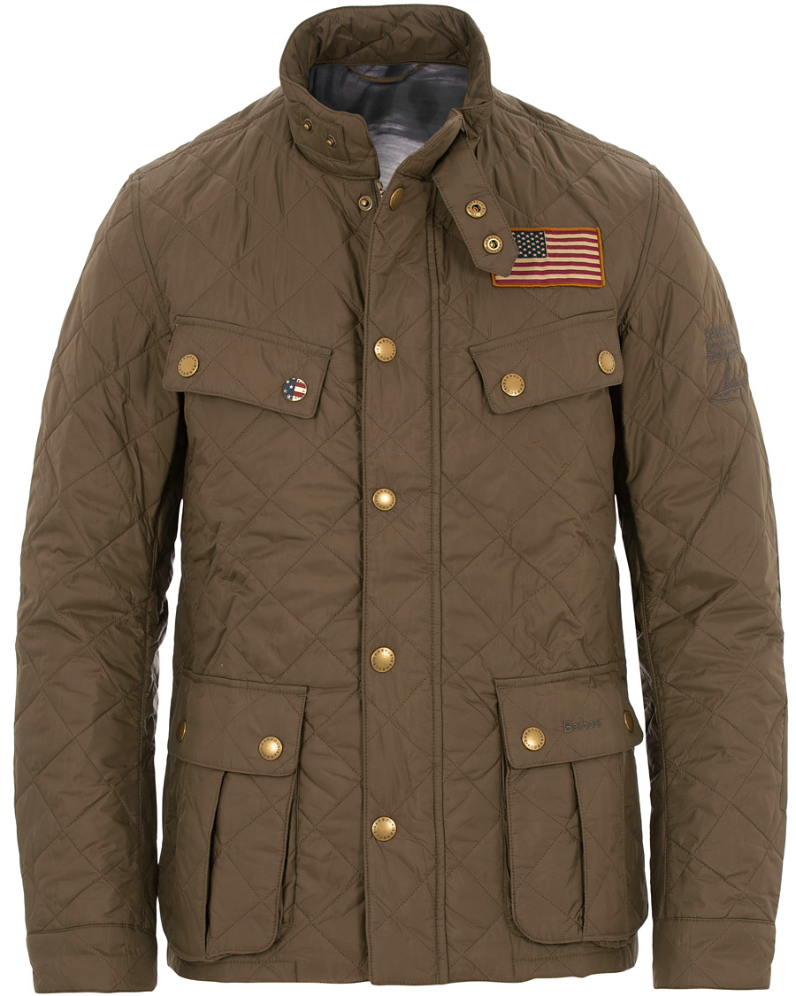 Barbour International Steve McQueen Jeffries Quilted Jacket Olive CareOfC