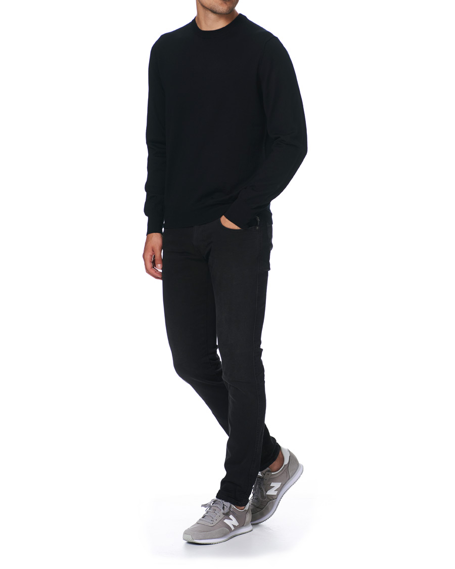 Herre | Trøjer | Filippa K | Merino Round Neck Sweater Black
