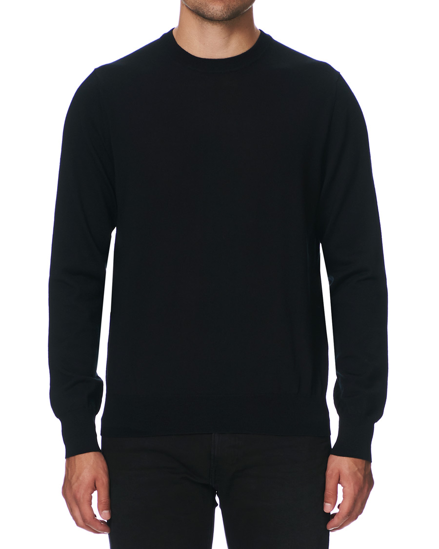 Herre | Trøjer | Filippa K | Merino Round Neck Sweater Black