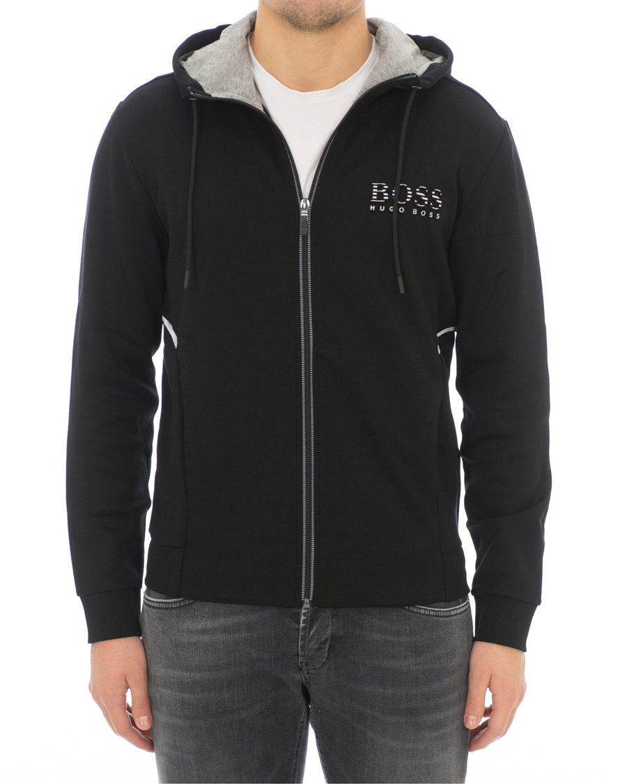 Boss athleisure saggy full deals zip hoodie black