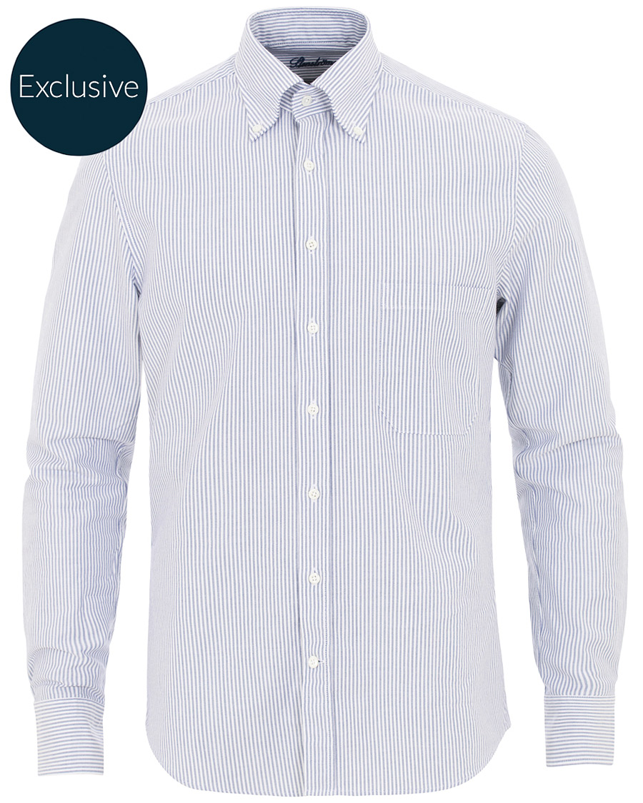 Herre | Skjorter | Stenströms | Slimline Striped Oxford Shirt Blue/White