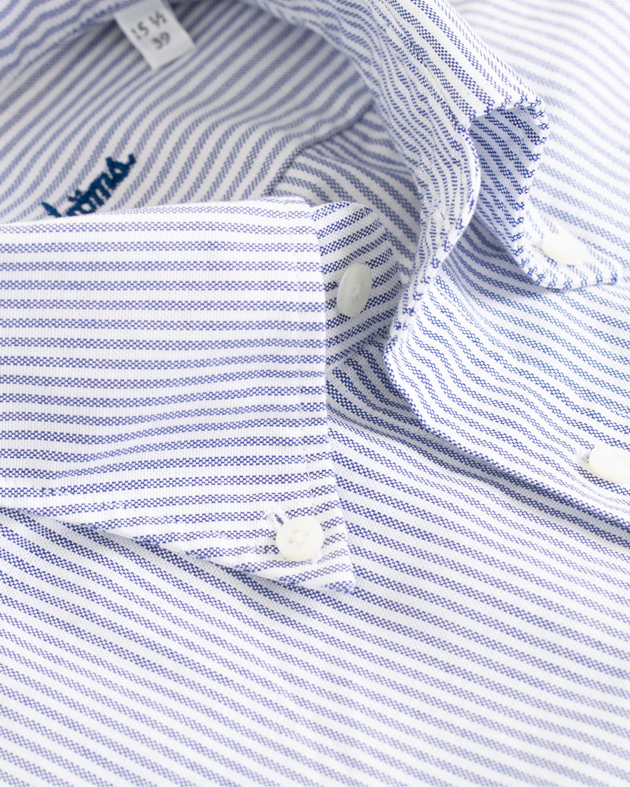 Herre | Skjorter | Stenströms | Slimline Striped Oxford Shirt Blue/White