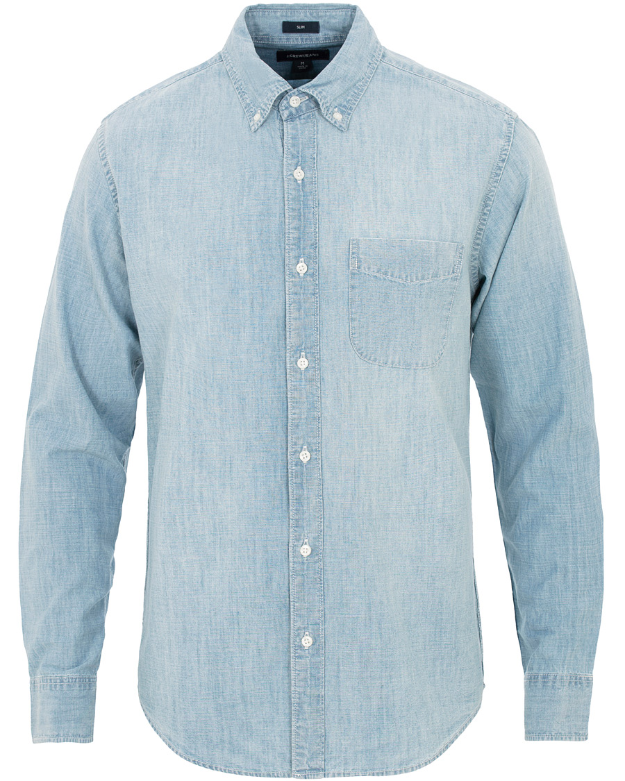 Herre | Skjorter | J.Crew | Slim Fit Chambray Shirt Light Wash