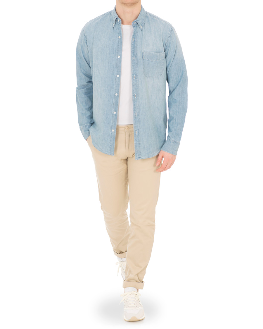 Herre | Skjorter | J.Crew | Slim Fit Chambray Shirt Light Wash