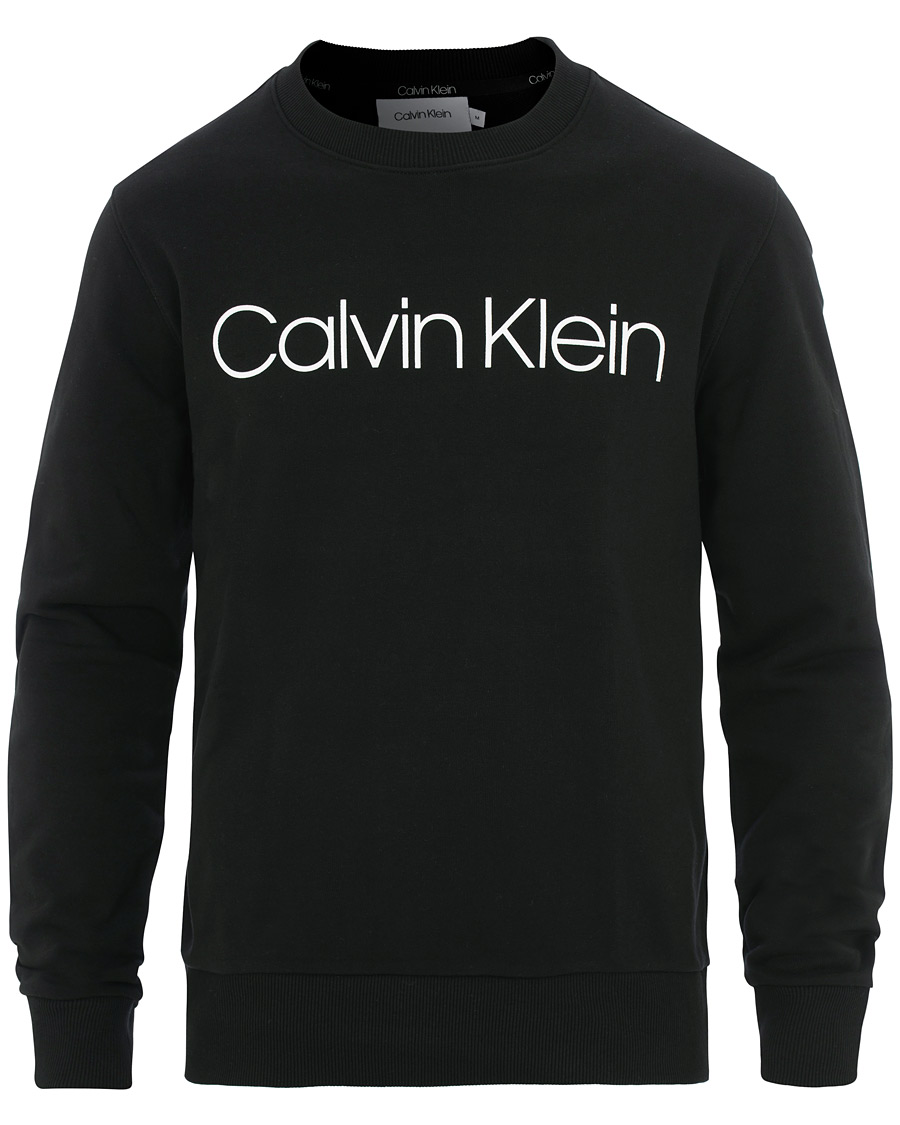 Tænk fremad Implement kryds Calvin Klein Front Logo Sweatshirt Black - CareOfCarl.dk