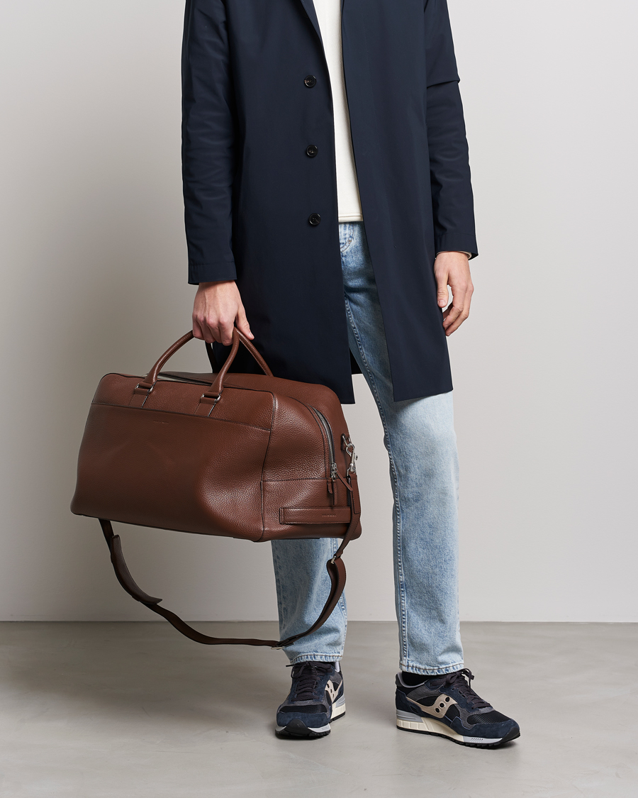 Herre | Weekendtasker | Tiger of Sweden | Brome Grained Leather Weekendbag Brown