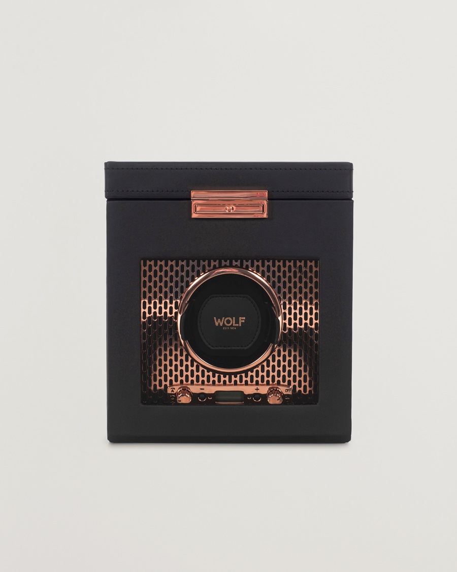 Herre | Ure- & smykkeæsker | WOLF | Axis Single Winder with Storage Copper