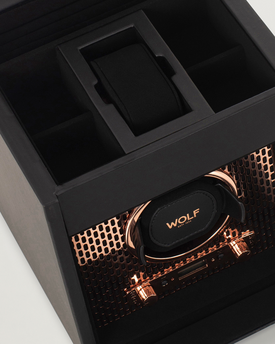 Herre | Ure- & smykkeæsker | WOLF | Axis Single Winder with Storage Copper