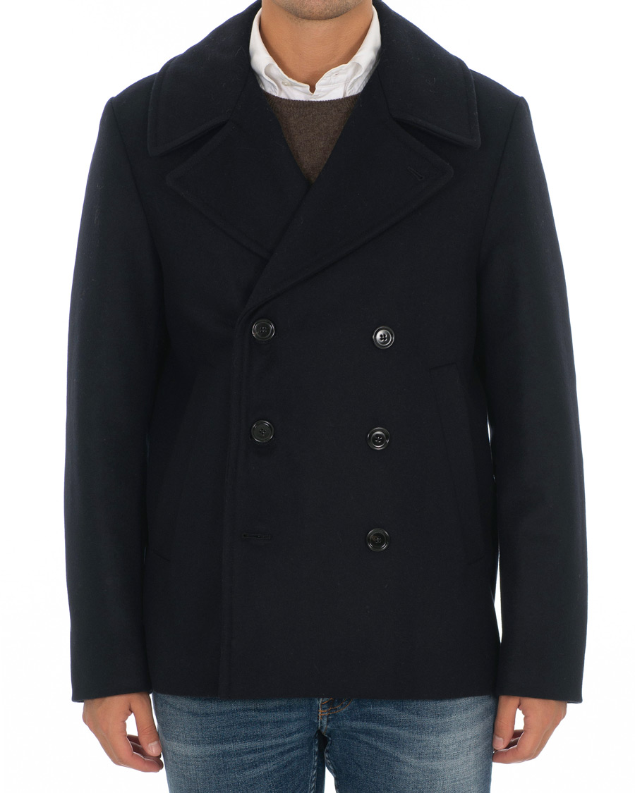 Filippa K Hague Wool Peacoat Navy Blue CareOfCarl