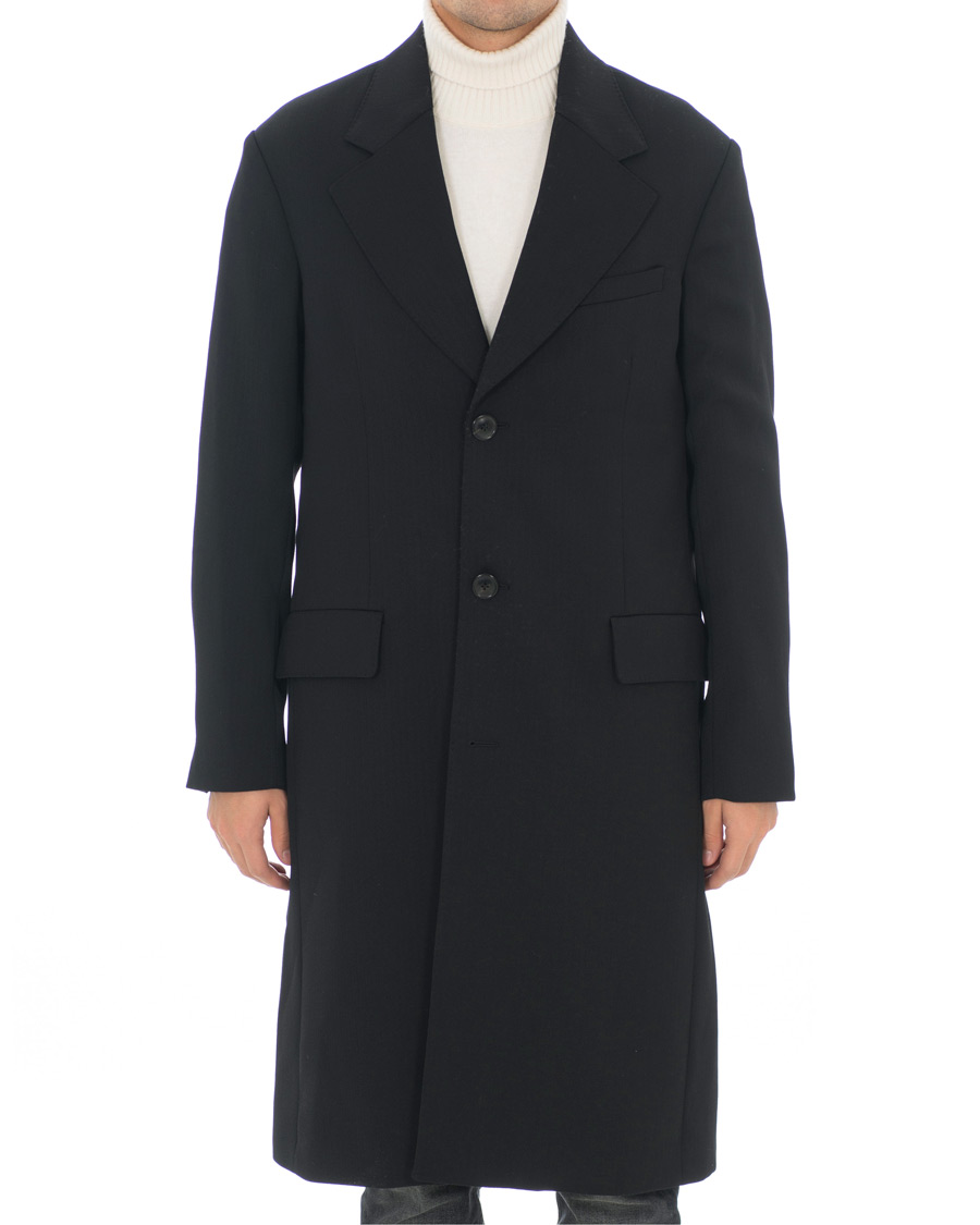 Our Legacy Dolphin Herringbone Coat Black - CareOfCarl.dk