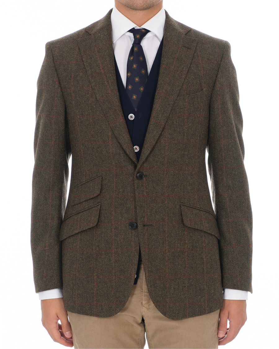 Herre | Blazere & jakker | Walker Slater | Edward Tweed Windowpane Blazer Green