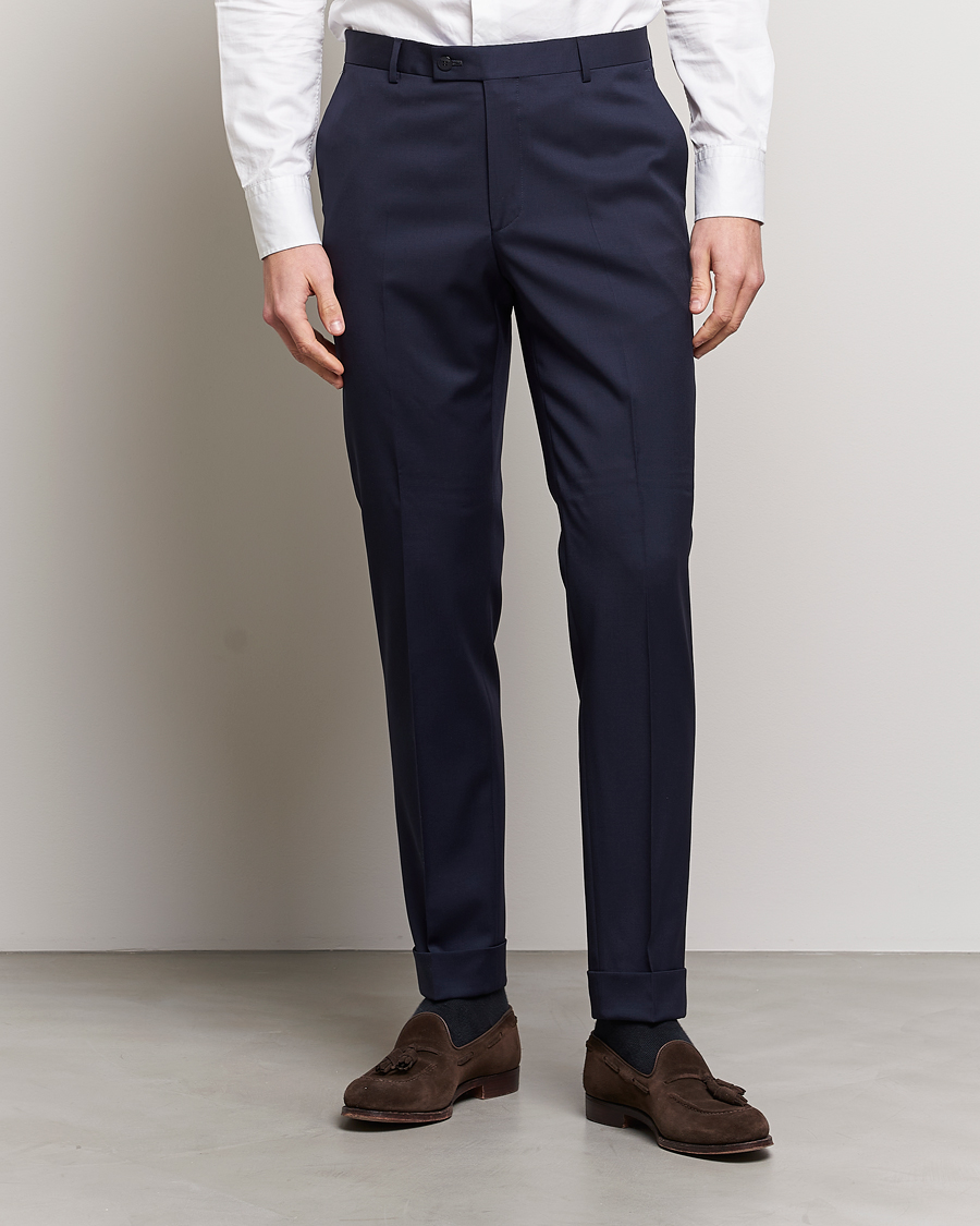 Herre |  | Morris Heritage | Morris Prestige Wool Suit Trousers Navy