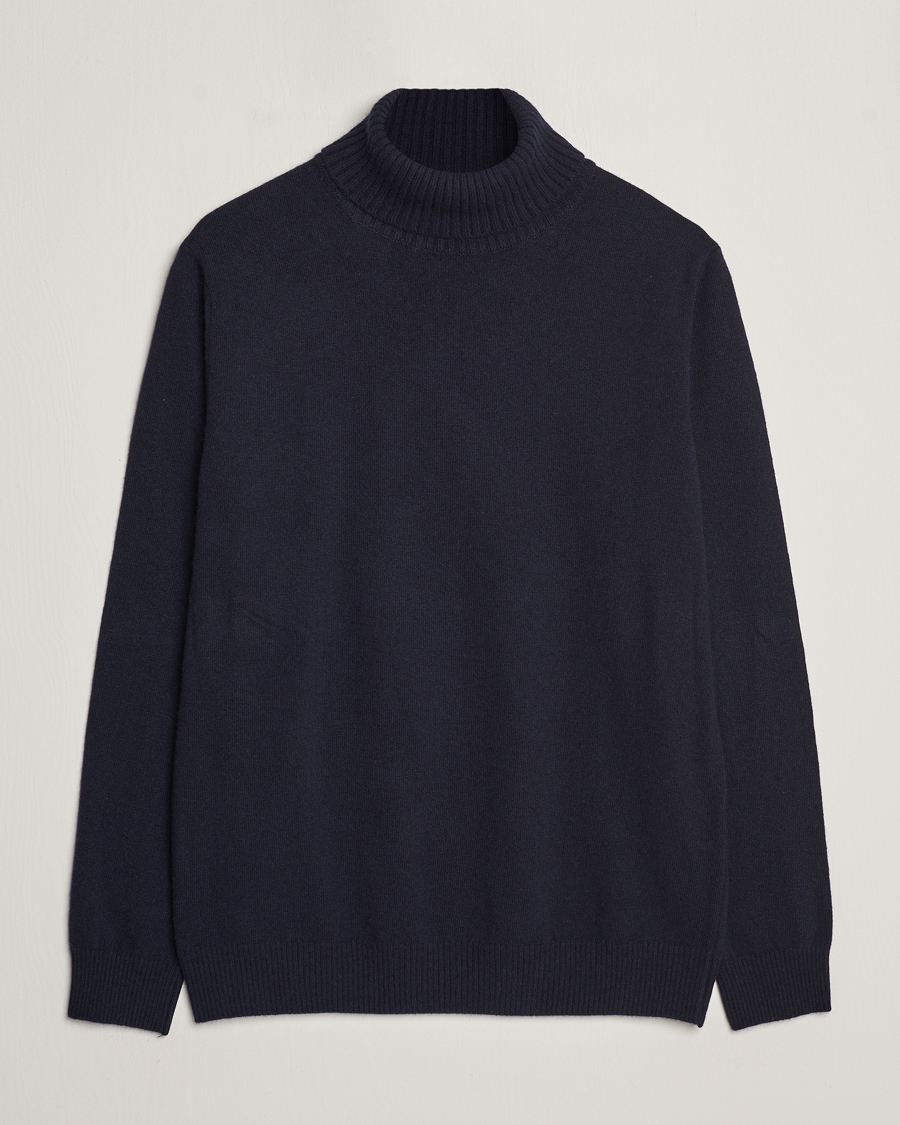 Herre | Trøjer | Oscar Jacobson | Salim Wool/Cashmere Rollneck Navy