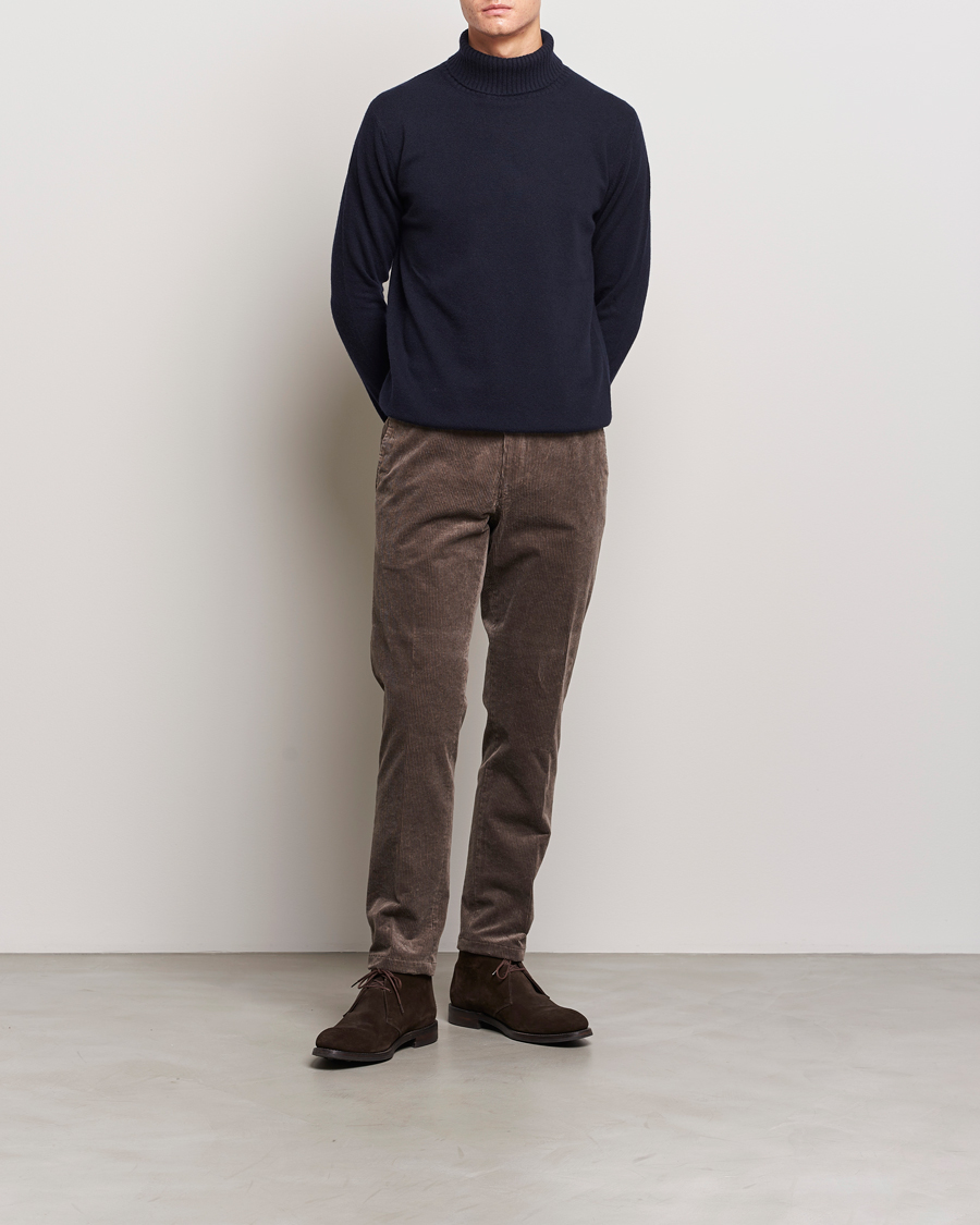 Herre | Trøjer | Oscar Jacobson | Salim Wool/Cashmere Rollneck Navy