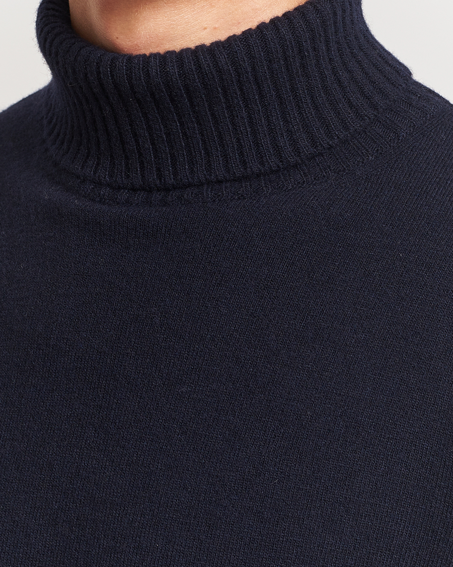 Herre | Trøjer | Oscar Jacobson | Salim Wool/Cashmere Rollneck Navy
