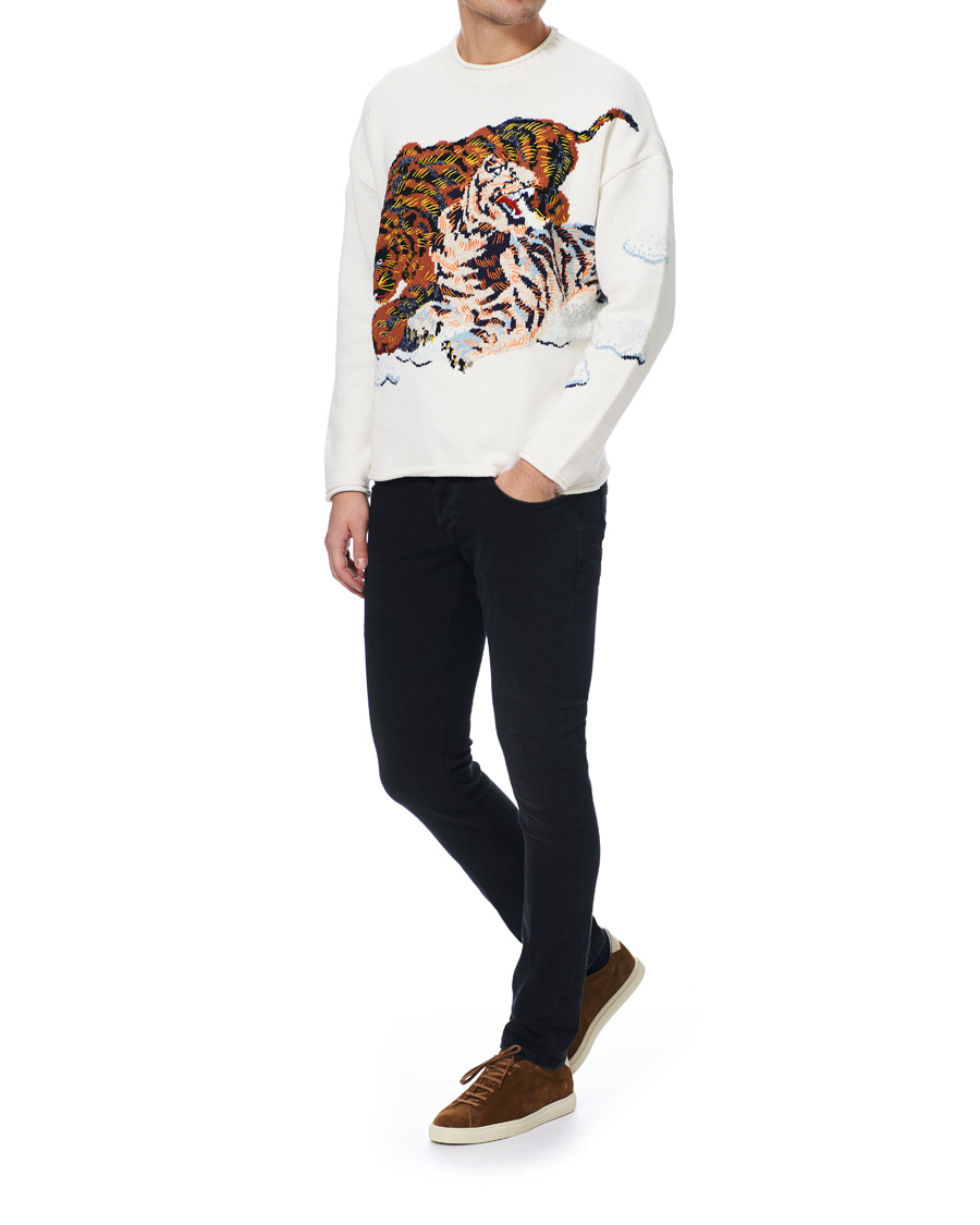 KENZO Tiger Cloud Crew Neck Jumper Ecru - CareOfCarl.dk